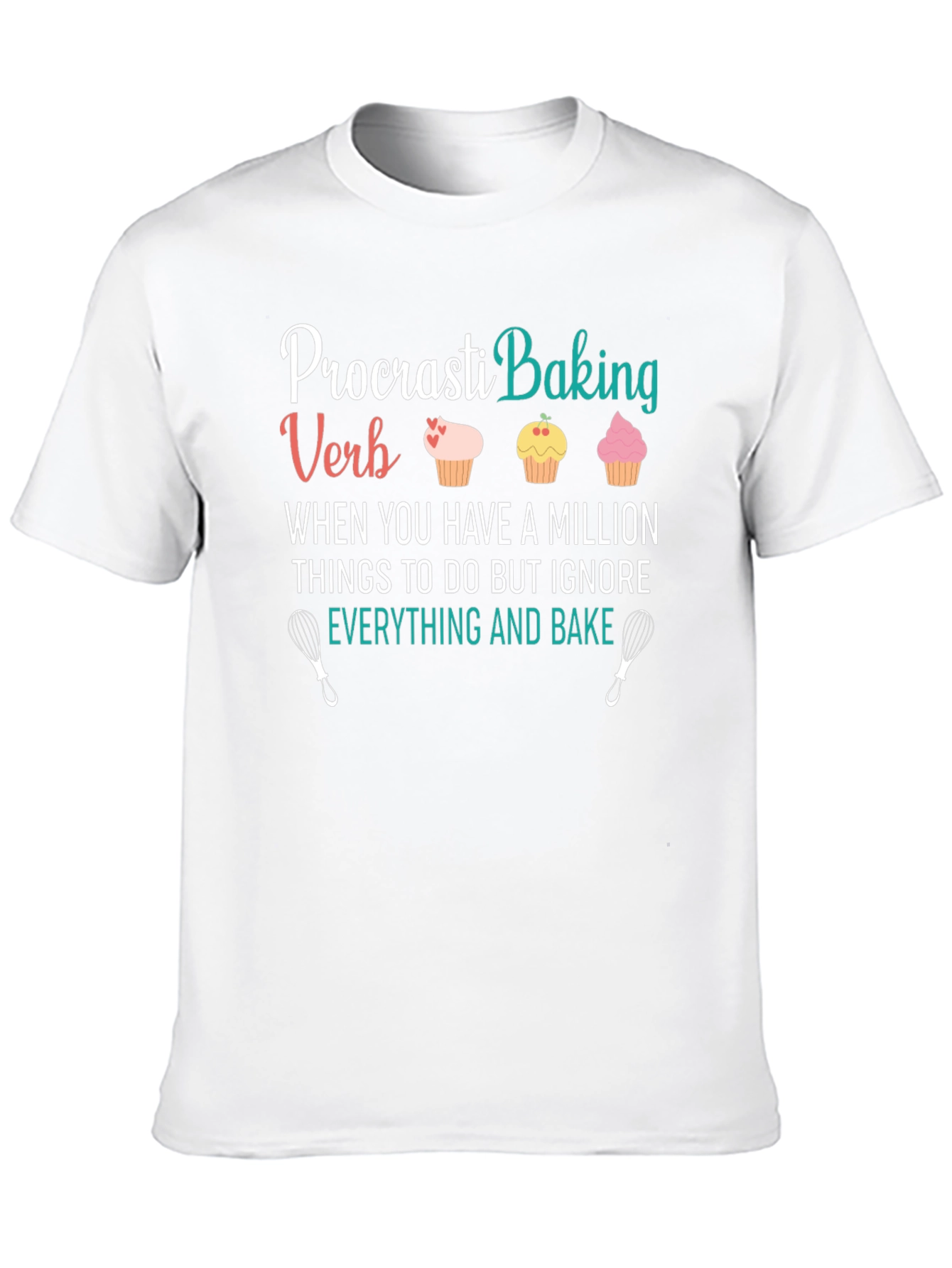 Procrasti-Baking T-Shirt: Funny Baker Tee