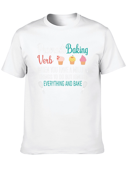 Procrasti-Baking T-Shirt: Funny Baker Tee