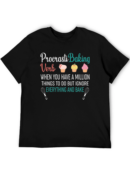 Procrasti-Baking T-Shirt: Funny Baker Tee