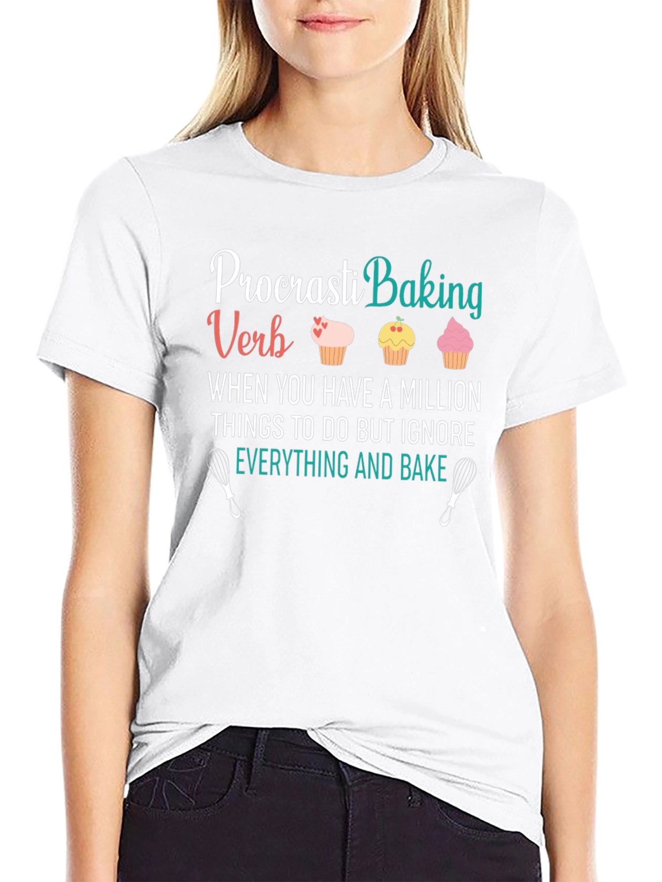 Procrasti-Baking T-Shirt: Funny Baker Tee