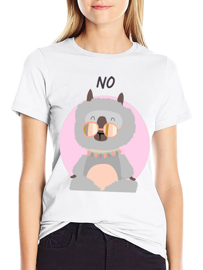 Llama No T-Shirt - Funny Alpaca Graphic Tee