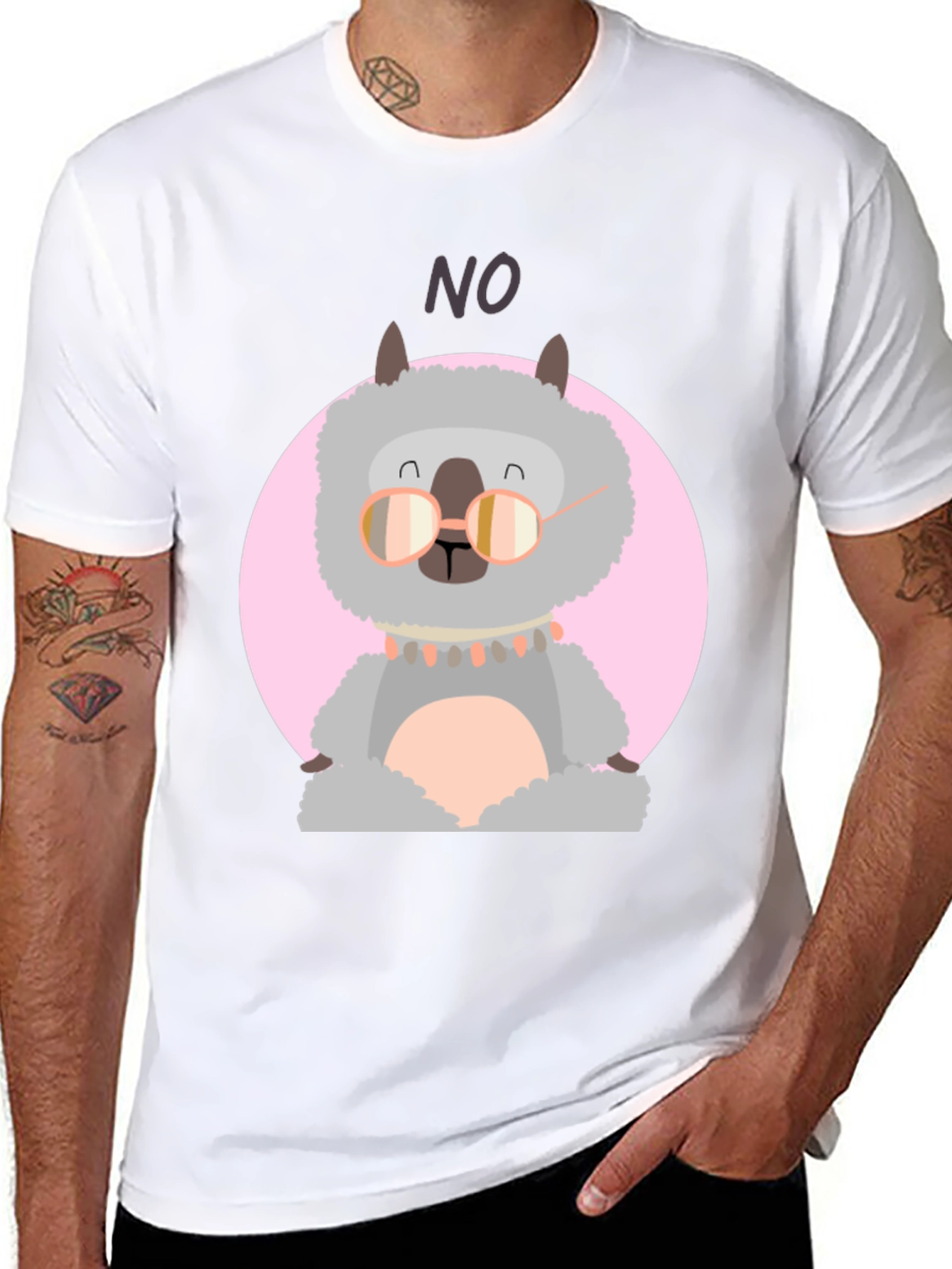 Llama No T-Shirt - Funny Alpaca Graphic Tee