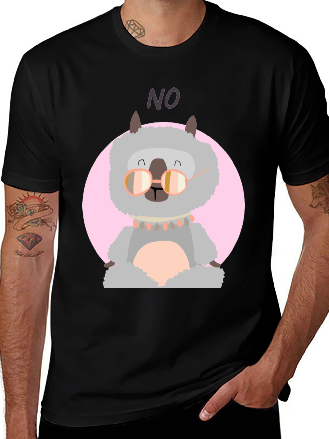 Llama No T-Shirt - Funny Alpaca Graphic Tee