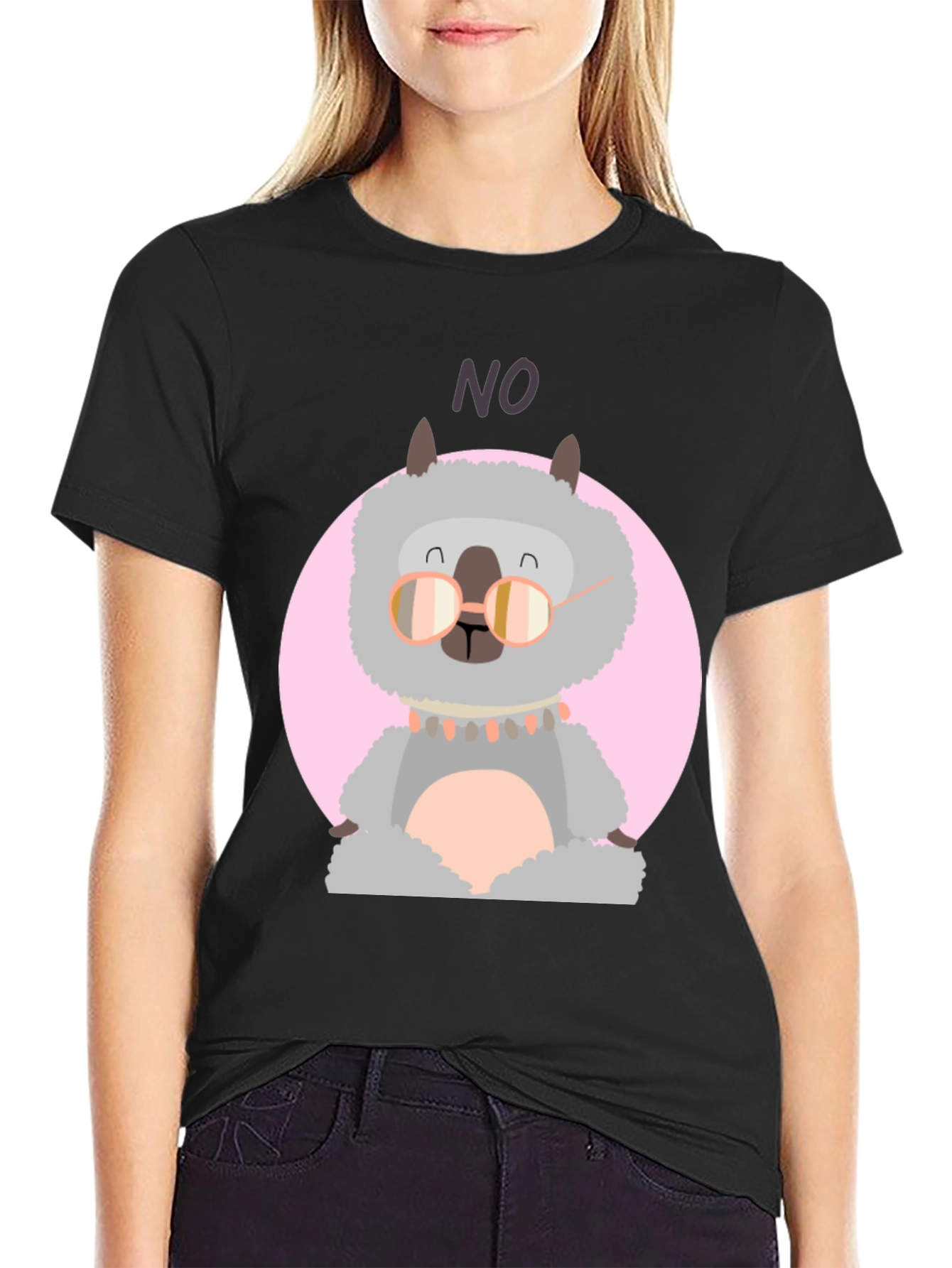 Llama No T-Shirt - Funny Alpaca Graphic Tee