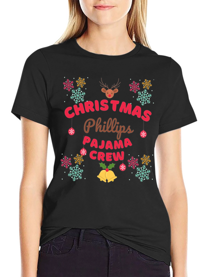 Christmas Phillips Pajama Crew T-Shirt