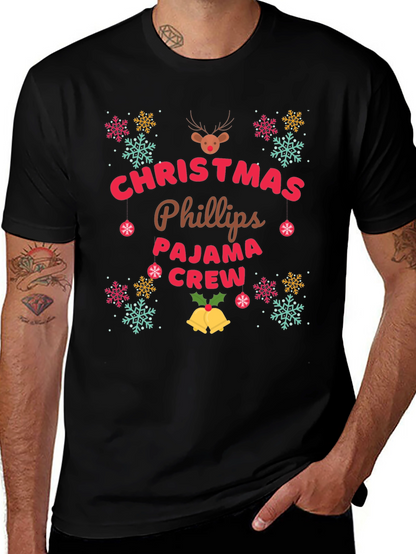 Christmas Phillips Pajama Crew T-Shirt