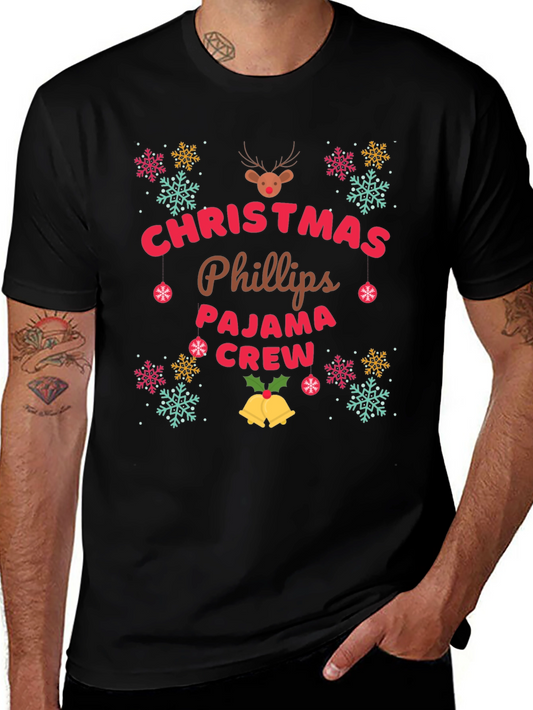 Christmas Phillips Pajama Crew T-Shirt