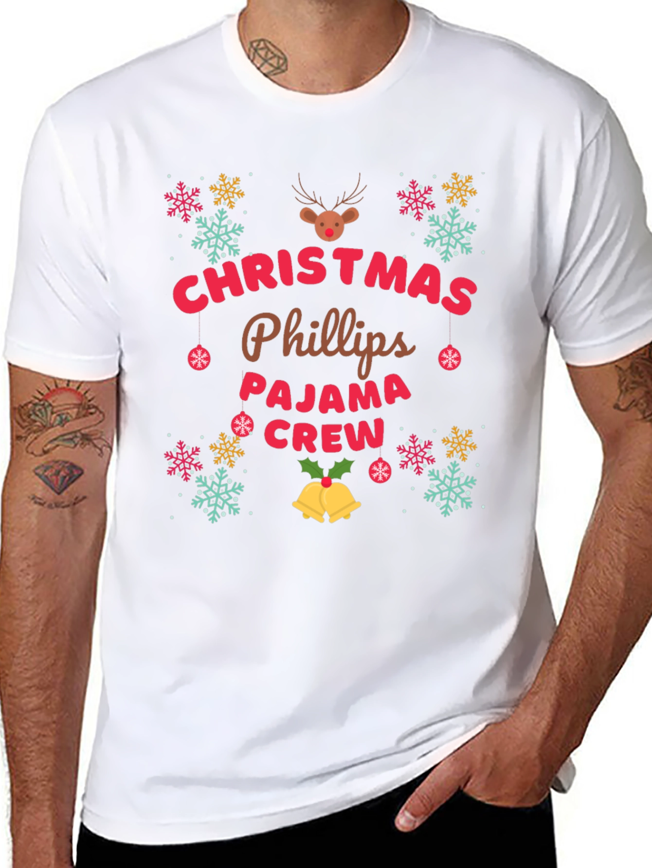 Christmas Phillips Pajama Crew T-Shirt