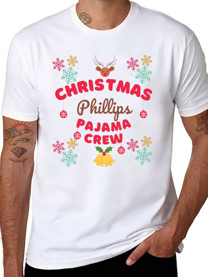 Christmas Phillips Pajama Crew T-Shirt