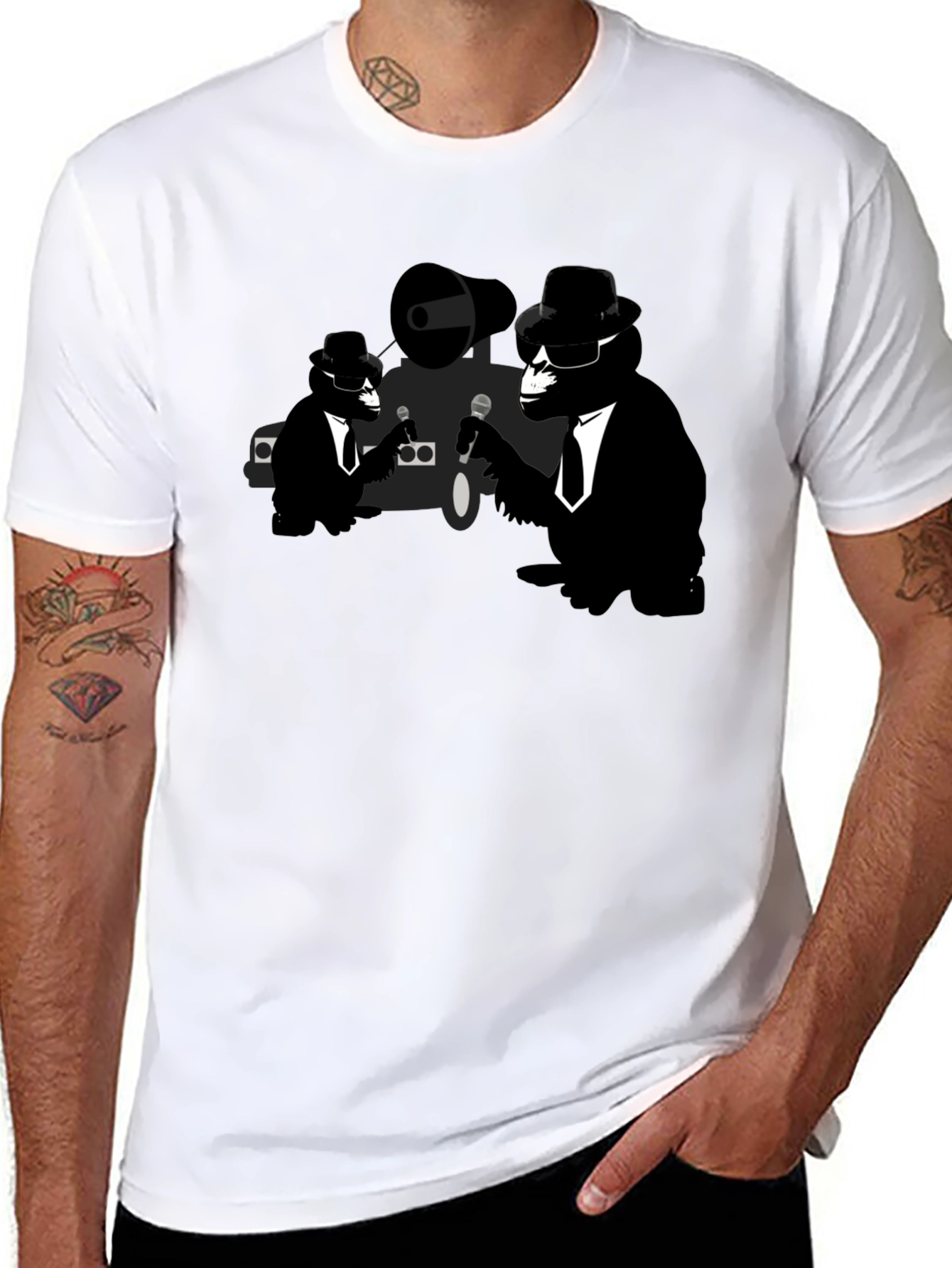 Blues Brothers Apes Graphic T-Shirt