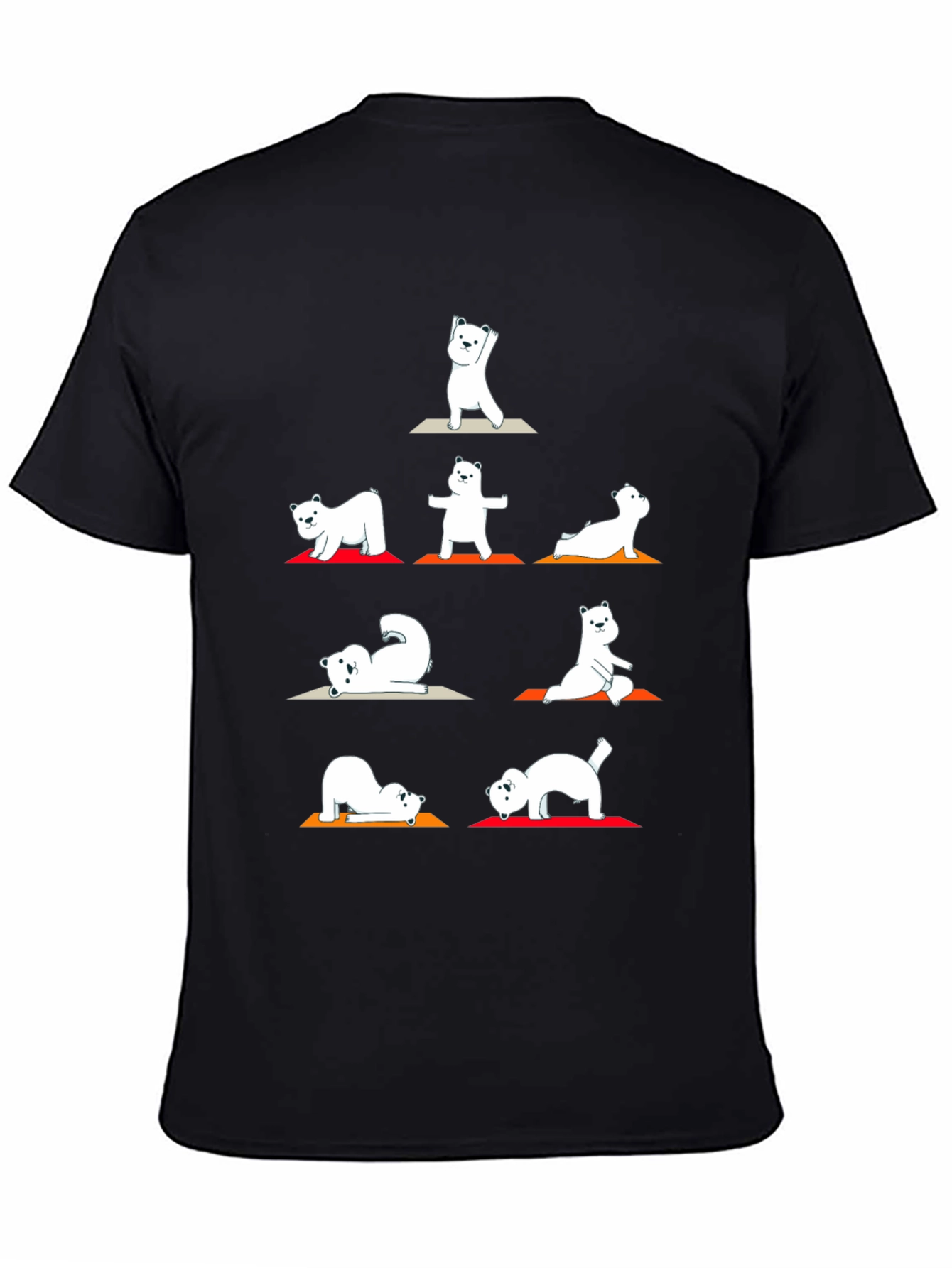 Yoga Bear Graphic T-Shirt - Black