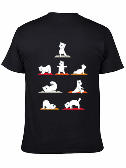 Yoga Bear Graphic T-Shirt - Black