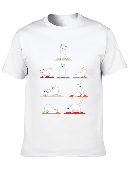 Yoga Bear Graphic T-Shirt - Black