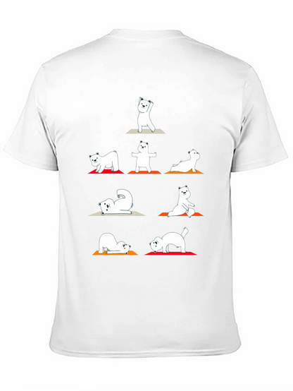 Yoga Bear Graphic T-Shirt - Black