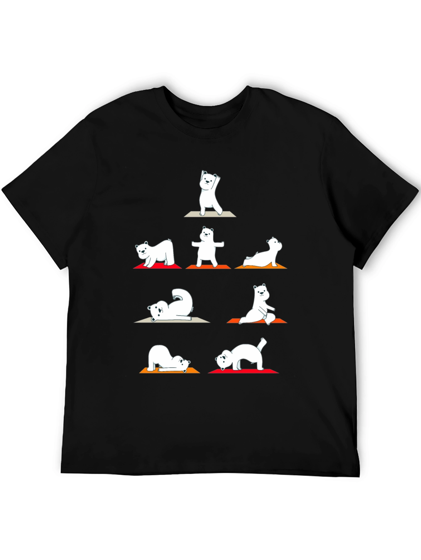 Yoga Bear Graphic T-Shirt - Black