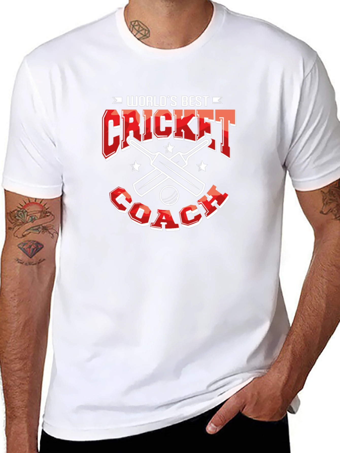 Worlds Best Cricket Coach T-Shirt - Black