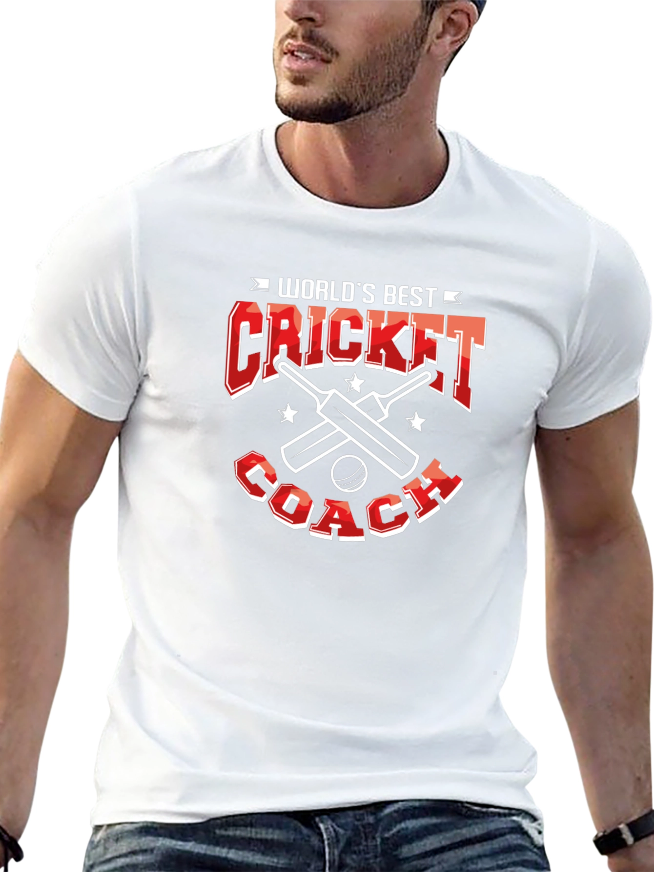 Worlds Best Cricket Coach T-Shirt - Black