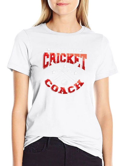 Worlds Best Cricket Coach T-Shirt - Black