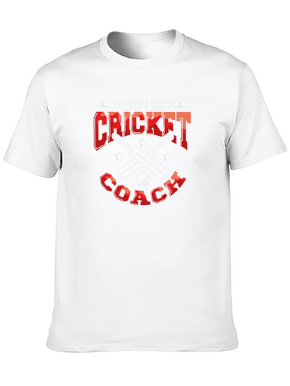Worlds Best Cricket Coach T-Shirt - Black