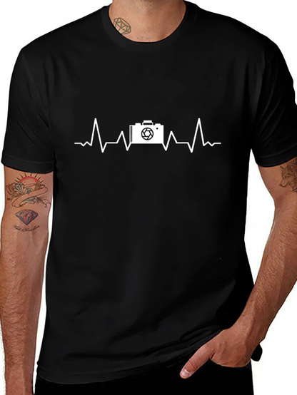 Camera Heartbeat Graphic Tee - Photographers Passion