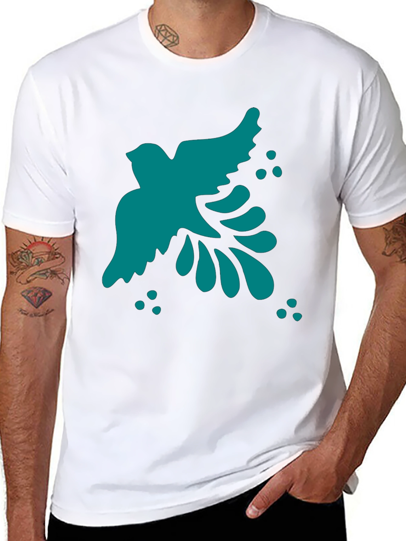 Bird Graphic Black T-Shirt