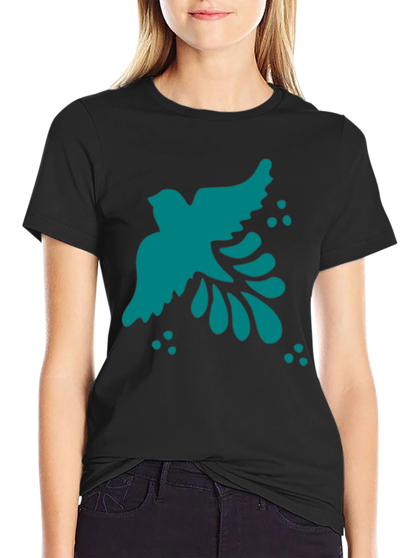 Bird Graphic Black T-Shirt