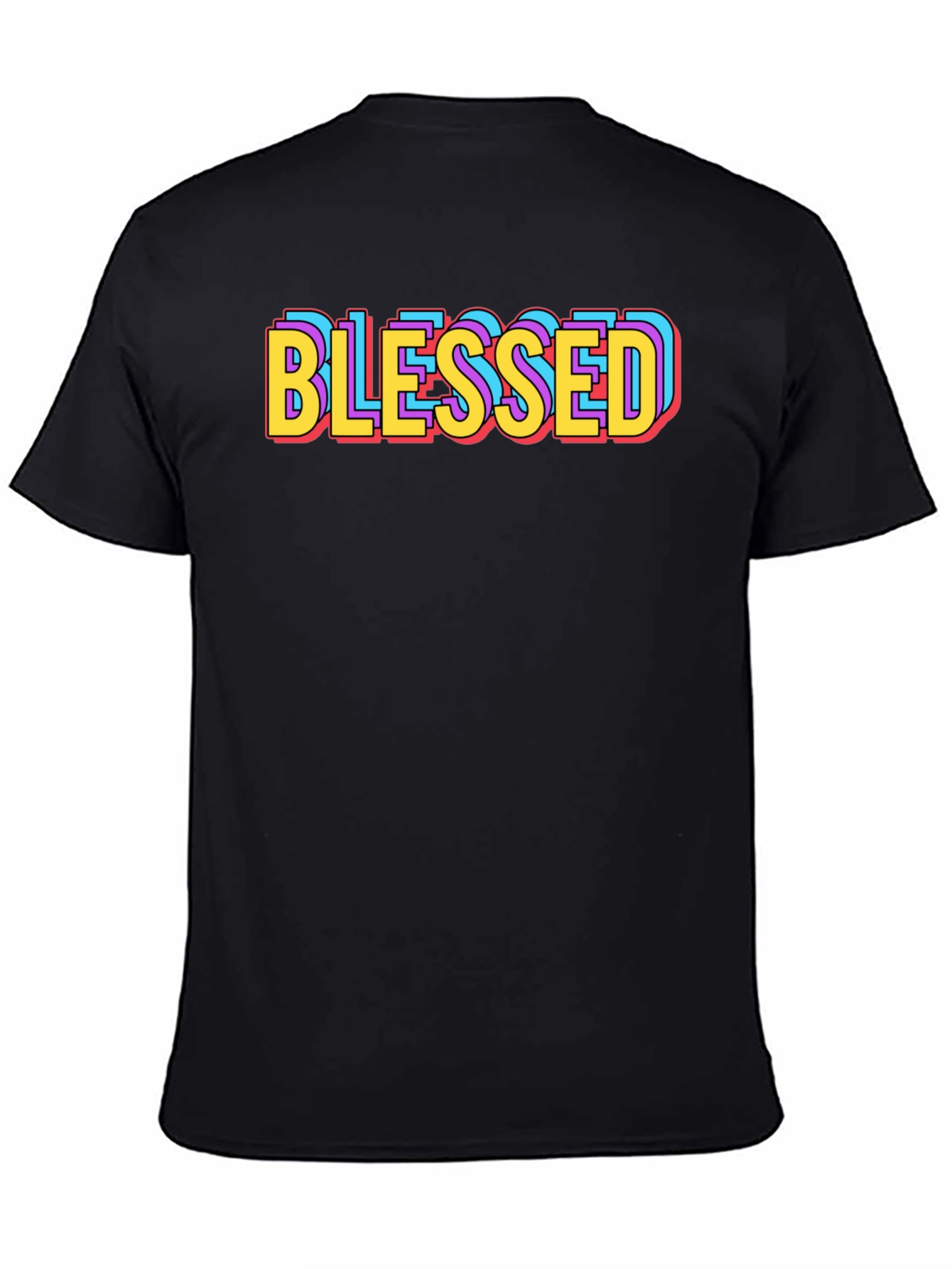 Blessed Graphic Tee - Retro Style Black T-Shirt