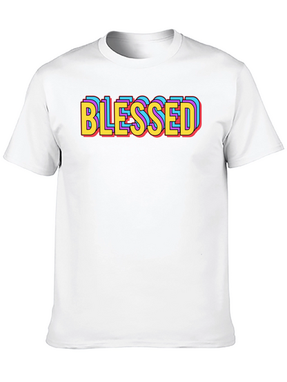 Blessed Graphic Tee - Retro Style Black T-Shirt