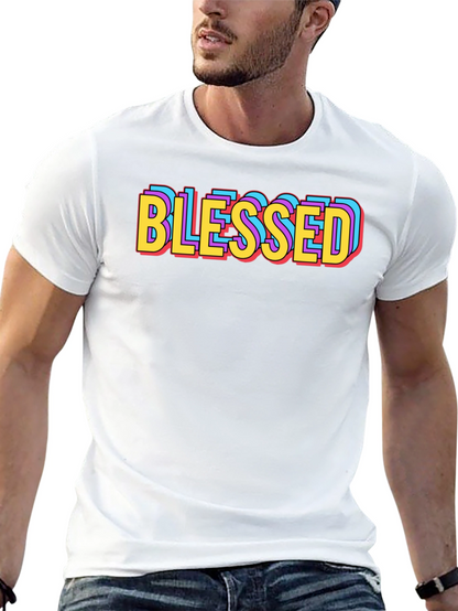 Blessed Graphic Tee - Retro Style Black T-Shirt