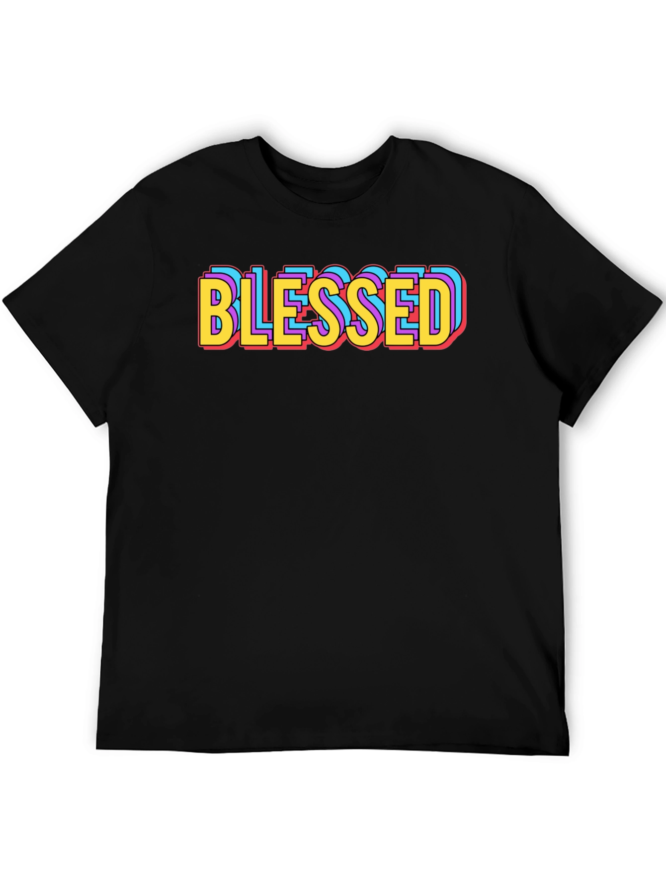 Blessed Graphic Tee - Retro Style Black T-Shirt