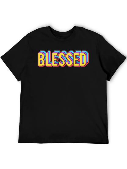 Blessed Graphic Tee - Retro Style Black T-Shirt