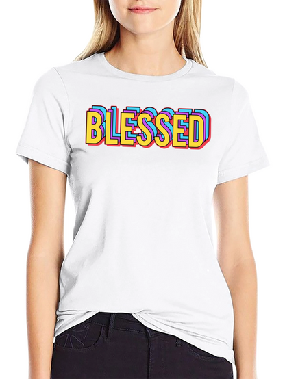 Blessed Graphic Tee - Retro Style Black T-Shirt