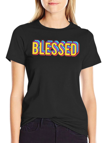 Blessed Graphic Tee - Retro Style Black T-Shirt