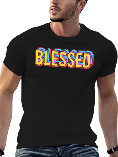 Blessed Graphic Tee - Retro Style Black T-Shirt