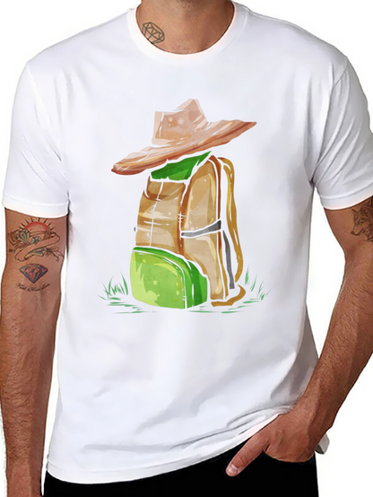 Backpack & Hat Graphic T-Shirt - Adventure Ready!