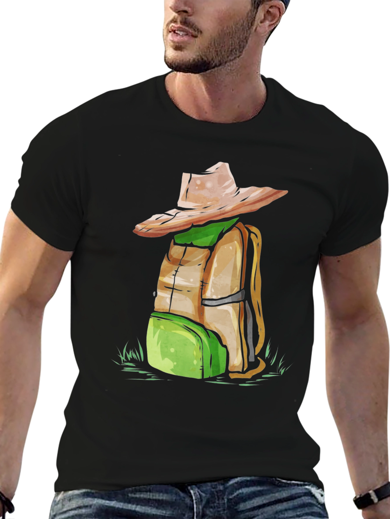 Backpack & Hat Graphic T-Shirt - Adventure Ready!