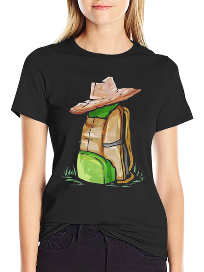 Backpack & Hat Graphic T-Shirt - Adventure Ready!