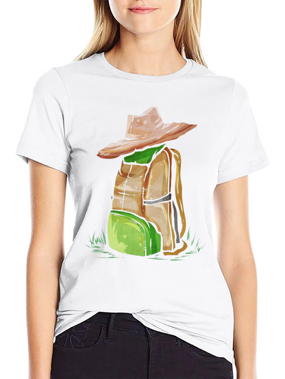 Backpack & Hat Graphic T-Shirt - Adventure Ready!