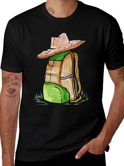 Backpack & Hat Graphic T-Shirt - Adventure Ready!
