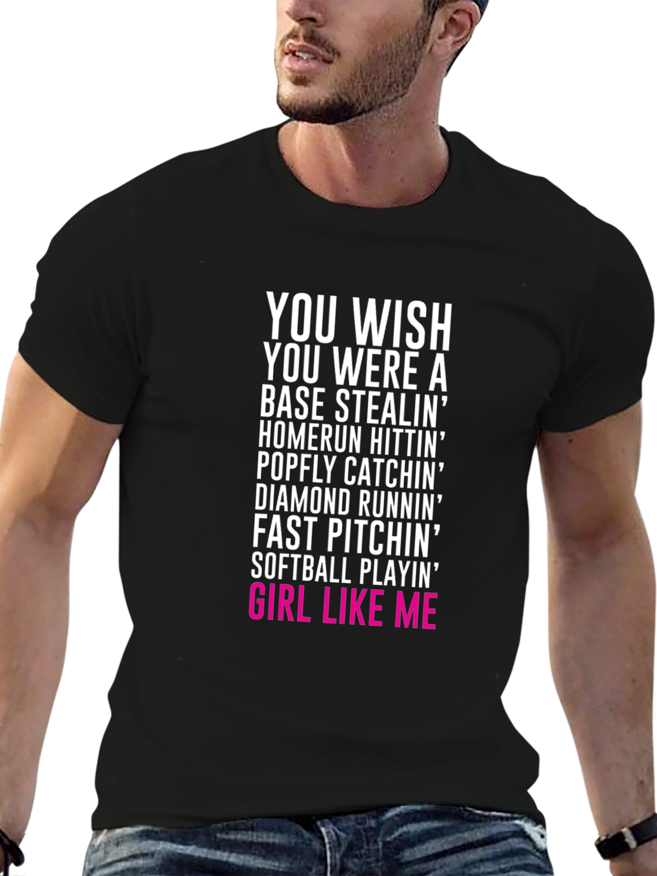 Softball Girl Graphic T-Shirt