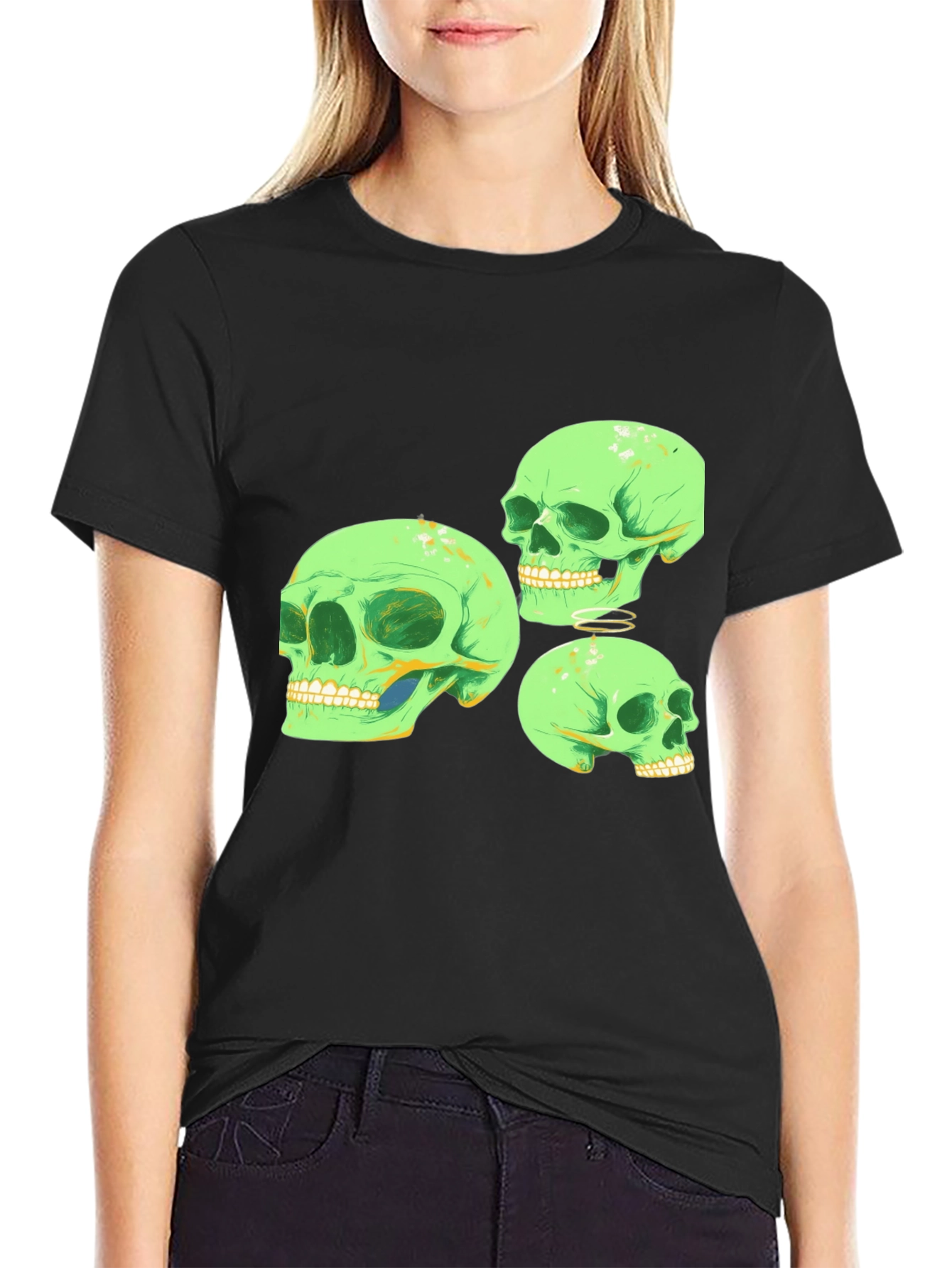 Skull Graphic T-Shirt - Mens Black Tee