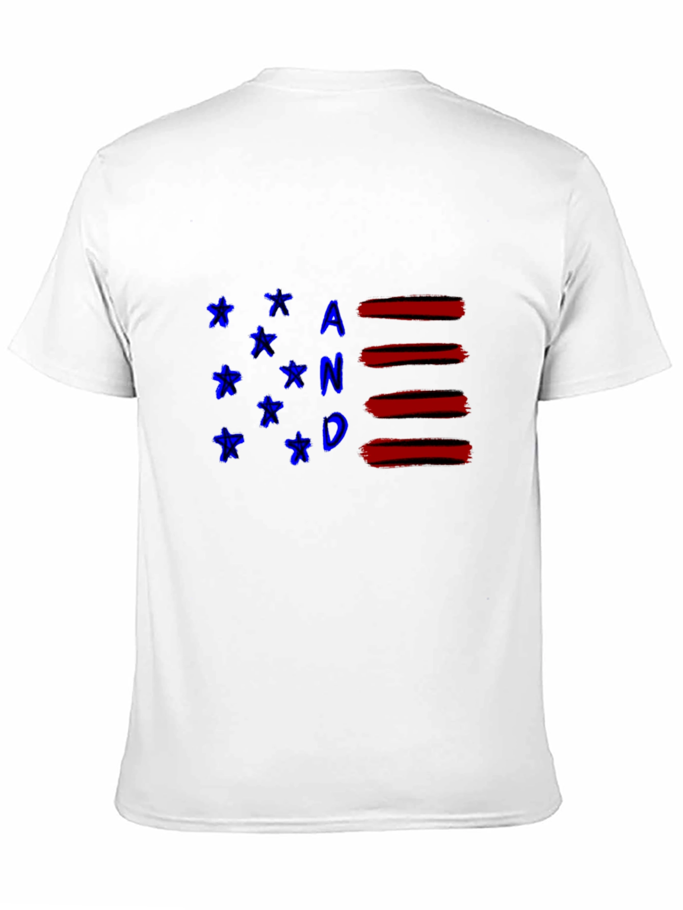 Patriotic AND T-Shirt - Stylish American Flag Inspired Design