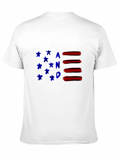 Patriotic AND T-Shirt - Stylish American Flag Inspired Design