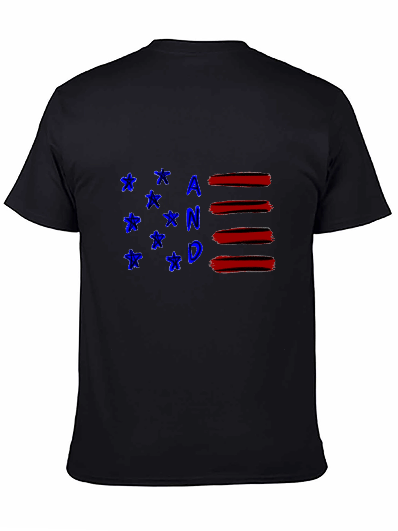 Patriotic AND T-Shirt - Stylish American Flag Inspired Design