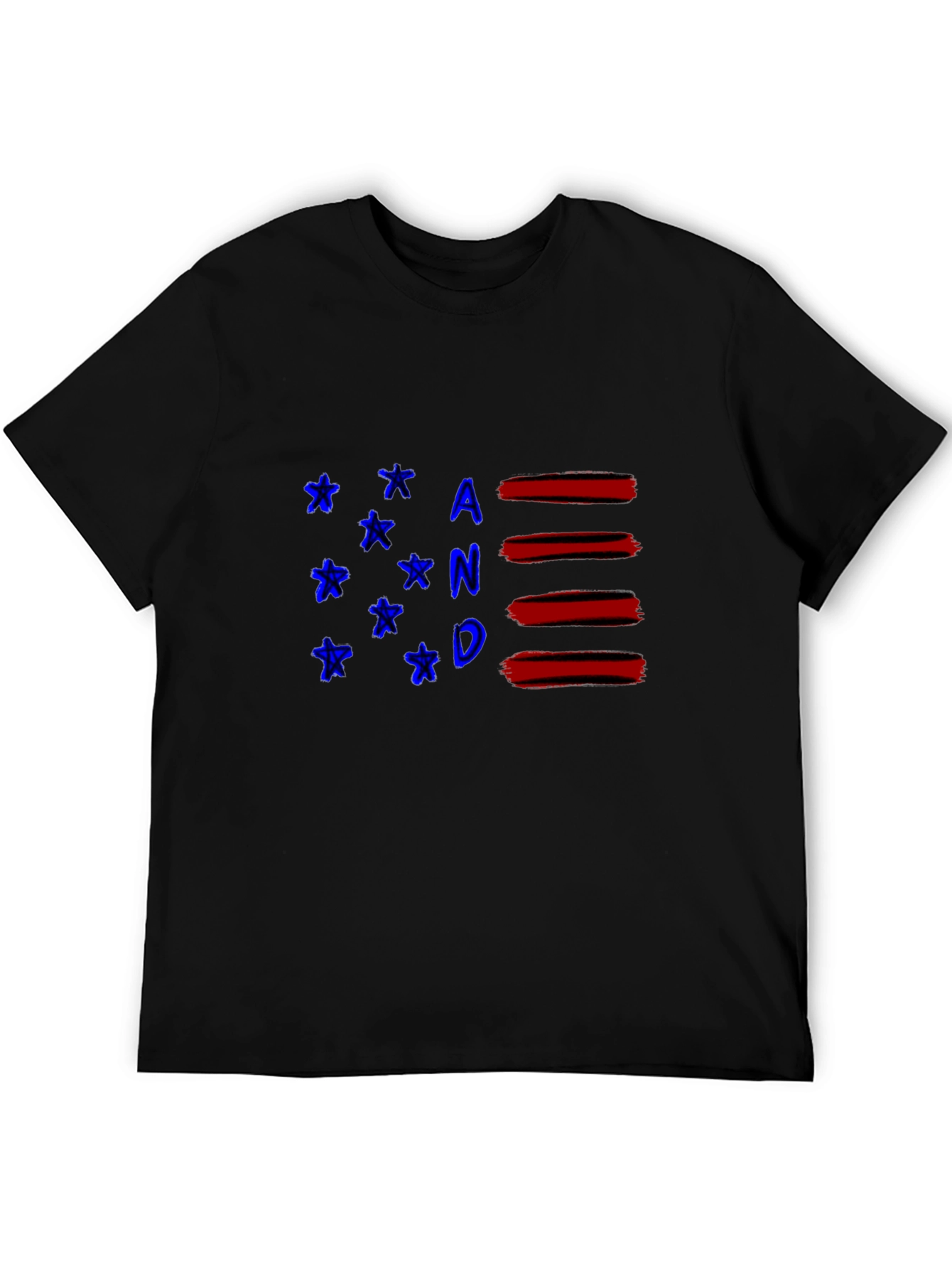 Patriotic AND T-Shirt - Stylish American Flag Inspired Design