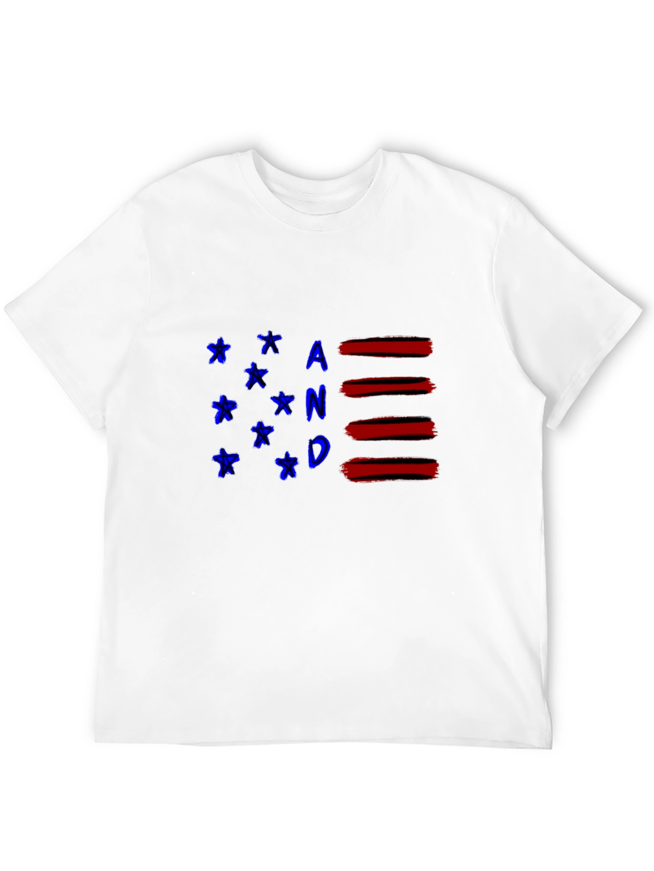 Patriotic AND T-Shirt - Stylish American Flag Inspired Design