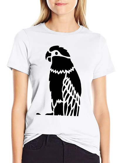 Black Parrot Graphic Tee - Mens Crew Neck Shirt