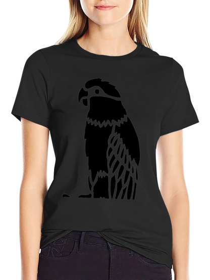 Black Parrot Graphic Tee - Mens Crew Neck Shirt