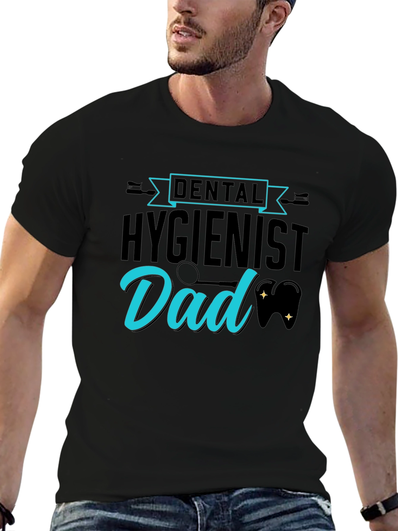 Dental Hygienist Dad T-Shirt Fathers Day Tee