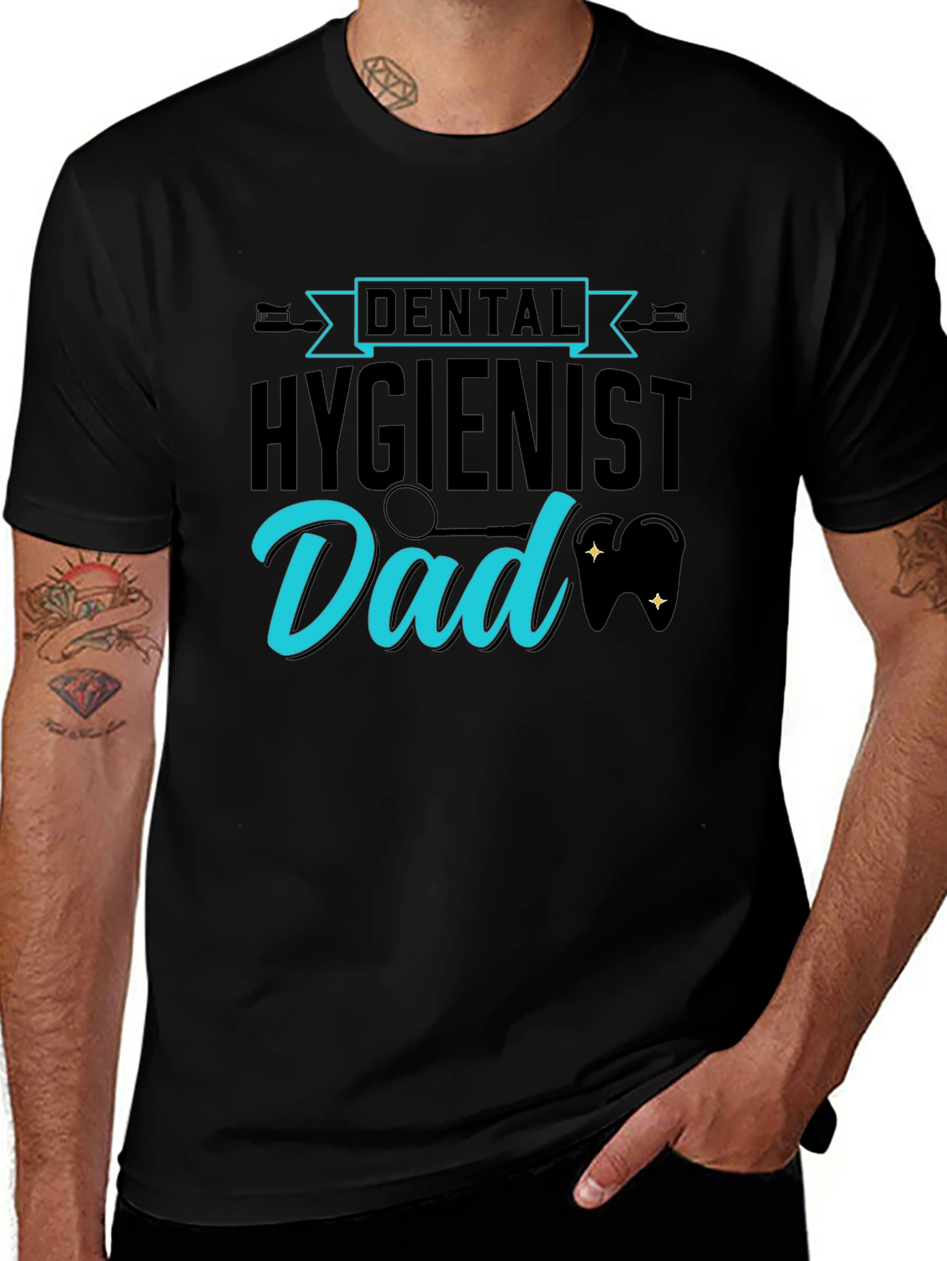 Dental Hygienist Dad T-Shirt Fathers Day Tee